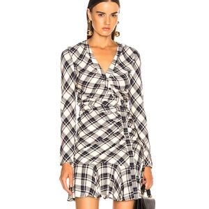 Veronica Beard Rowe Dress in Navy Plaid